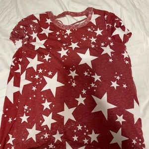Super cute star top with open back